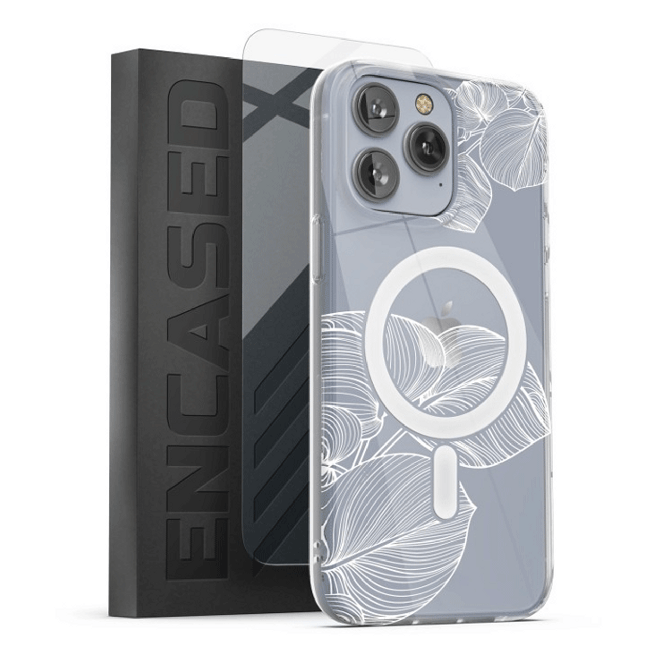 Encased Lexion MagSafe Case with Screen Protector iPhone 14 Pro Max - Lace Leaf