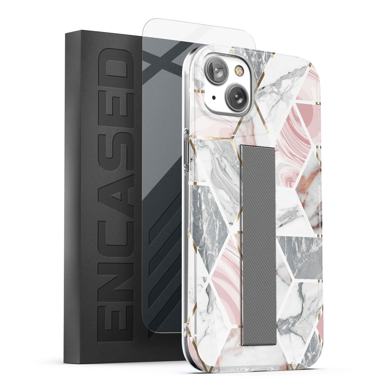Encased Loop Case with Screen Protector iPhone 14 Plus - White Marble