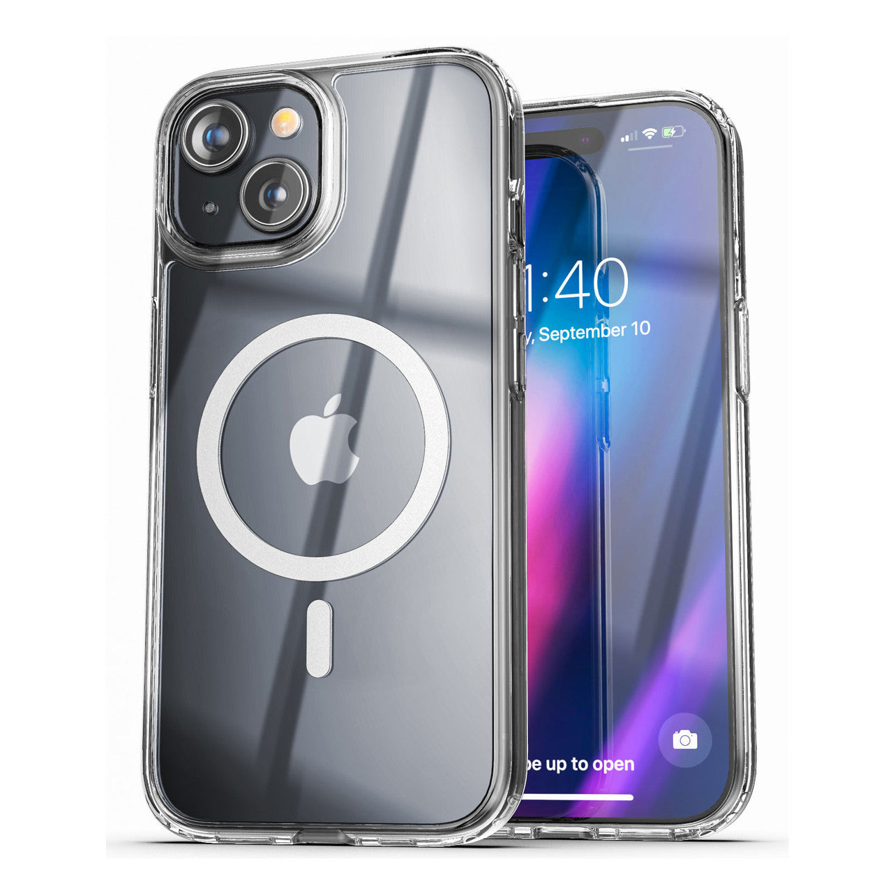 Encased Clear Case with Portable MagSafe Charger iPhone 15 - Clear