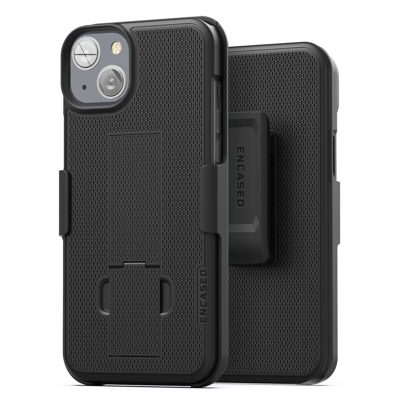 Encased Duraclip Case iPhone 14 Plus with Belt Clip Holster - Black