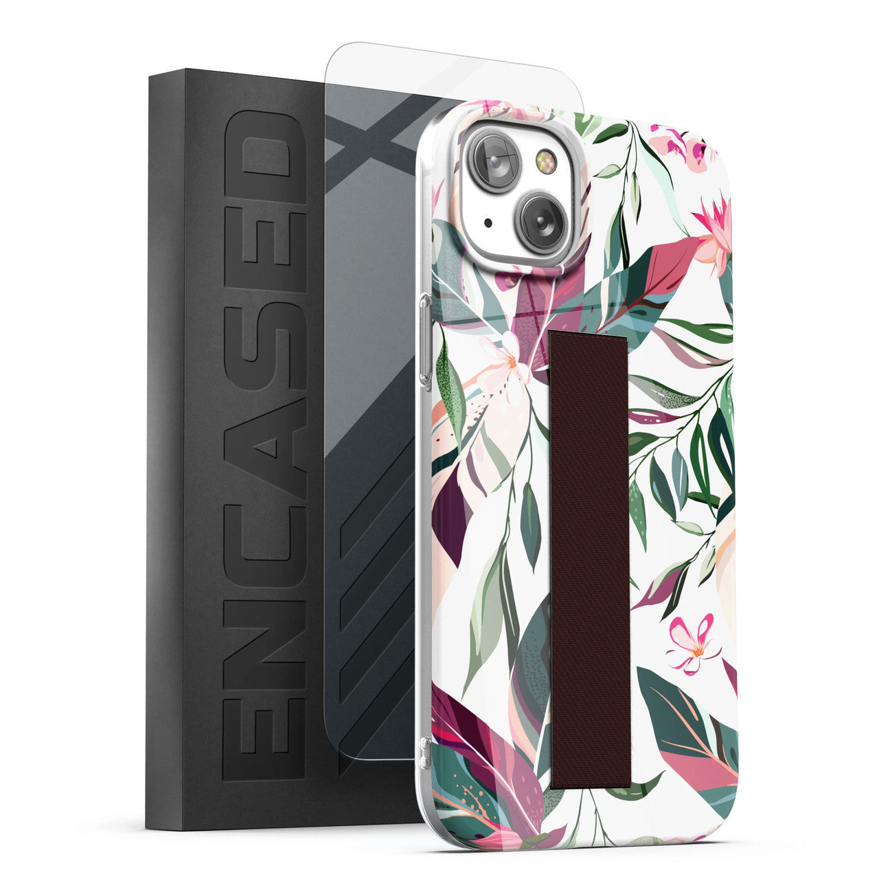 Encased Loop Case with Screen Protector iPhone 14 - Maroon Vine