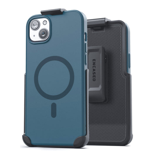 Encased Slimshield Magsafe with Belt Clip Holster Case iPhone 14 - Blue