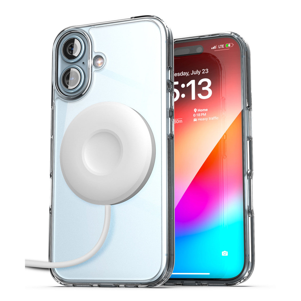 Encased MagSafe Clear Case iPhone 16 with MagSafe Charger - Clear