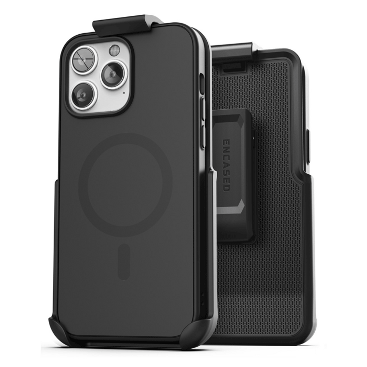 Encased Slimshield Magsafe with Belt Clip Holster Case iPhone 14 Pro - Black