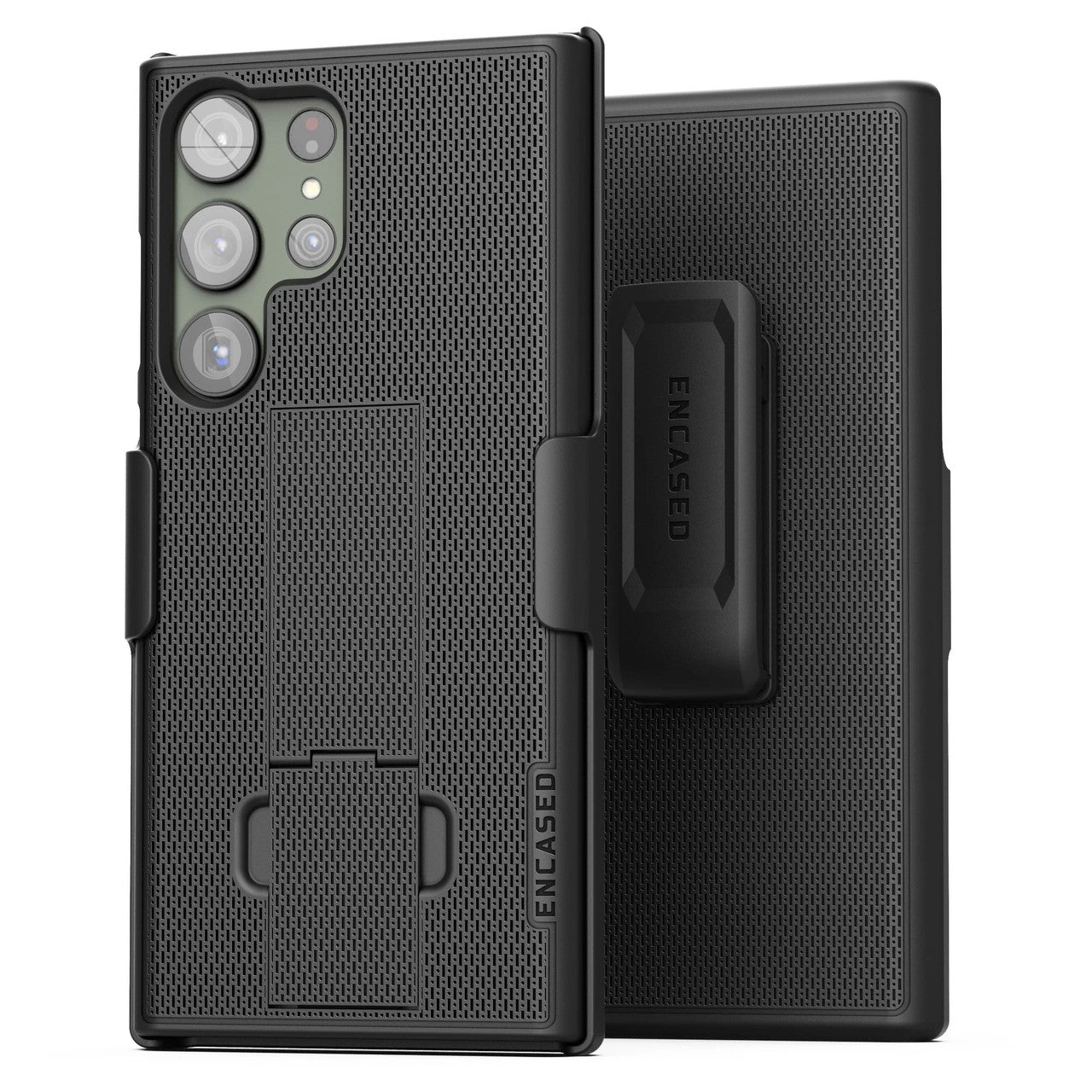 Encased Duraclip Case Samsung Galaxy S23 Ultra with Belt Clip Holster - Black