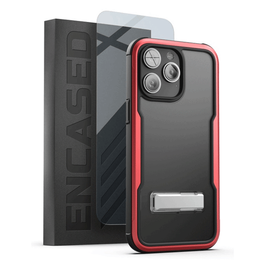 Encased Exos Armor Case with Screen Protector iPhone 14 Pro Max - Red