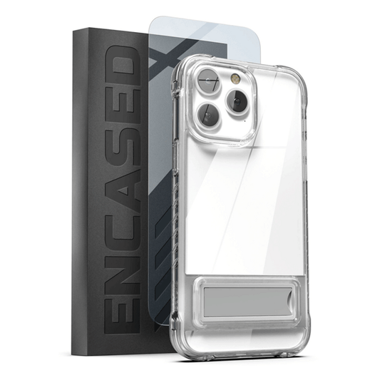Encased Rugged Clear Back Case with Screen Protector iPhone 14 Pro Max - Clear