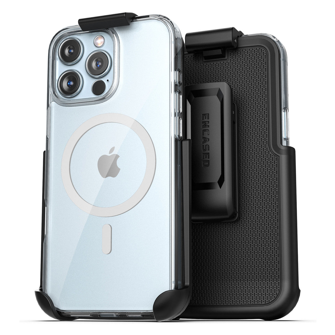 Encased MagSafe Clear Case iPhone 16 Pro Max with Belt Clip Holster - Clear
