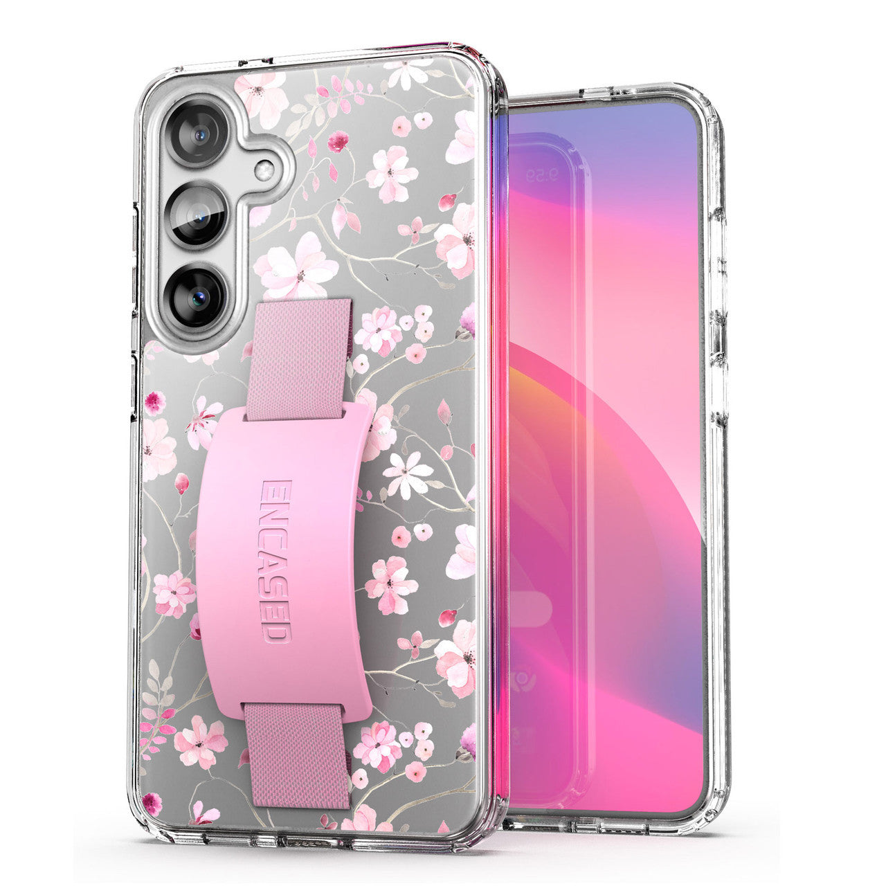 Encased Hand Loop Case Samsung Galaxy S24+ Plus - Pink Flowers