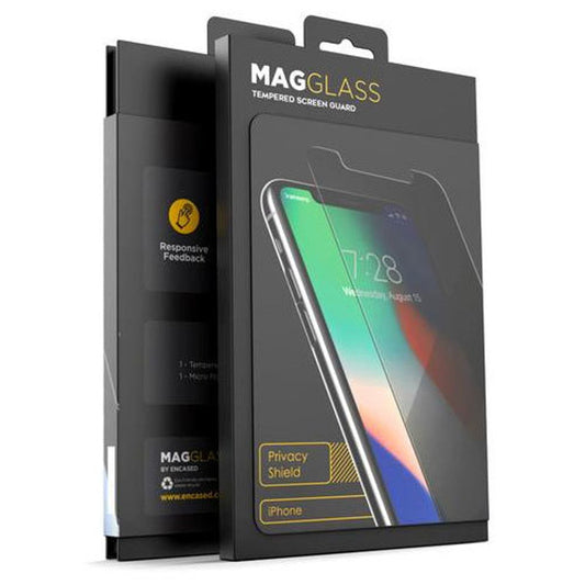 Encased MagGlass Privacy Shield Tempered Glass Screen Protector iPhone Xs Max