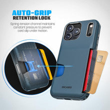 Encased Cache with Built-in Card Holder Slot Case iPhone 18 Pro - Blue