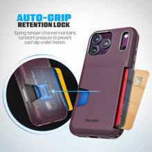 Encased Cache with Built-in Card Holder Slot Case iPhone 18 Pro - Burgundy