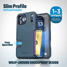 Encased Cache with Built-in Card Holder Slot Case iPhone 18 Pro Max - Blue