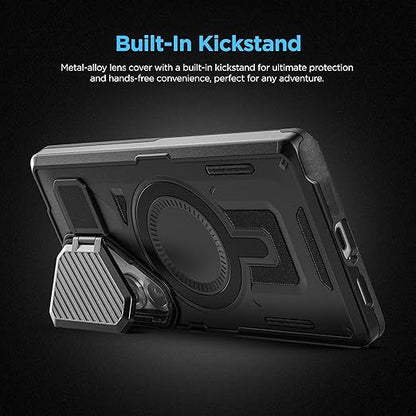 Encased Explorer Case Samsung Galaxy S25 FE with Belt Clip Holster - Black