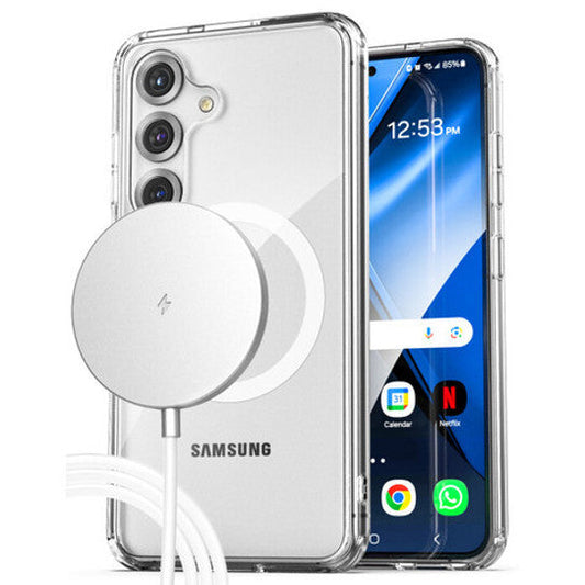 Encased Clear Back Case Samsung Galaxy S25+ Plus with MagSafe Charger - Clear