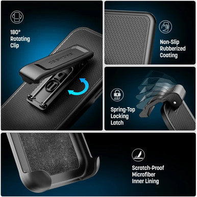 Encased SlimShield Case Samsung Galaxy S26+ Plus with Belt Clip Holster - Clear