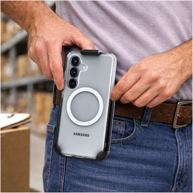 Encased Clearback Case Samsung Galaxy S26 with Belt Clip Holster - Clear