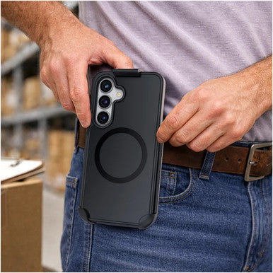Encased SlimShield Case Samsung Galaxy S26+ Plus with Belt Clip Holster - Black