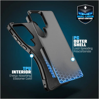 Encased Challenger Case Samsung Galaxy S26+ Plus with Belt Clip Holster - Black
