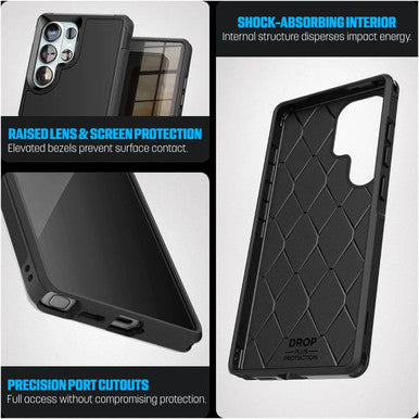 Encased Challenger Case Samsung Galaxy S26 with Belt Clip Holster - Black