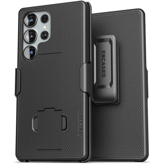 Encased DuraClip Case Samsung Galaxy S26 Ultra with Belt Clip Holster and Kickstand - Black