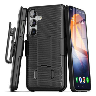 Encased DuraClip Case Samsung Galaxy S26 with Belt Clip Holster and Kickstand - Black